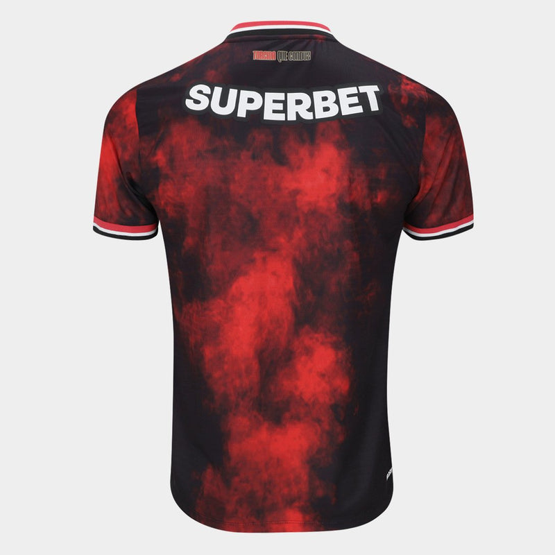 Camisa São Paulo 24/25 III Torcedor Comemorativa New Balance Masculina - Preto e Vermelho