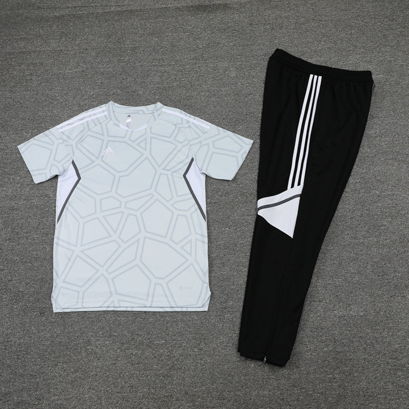 Conjunto Camisa + Calça - Adidas Cinza claro com preto