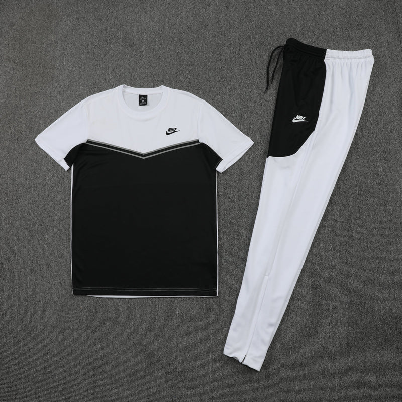 Conjunto Camisa + Calça - Nike Branco com preto II