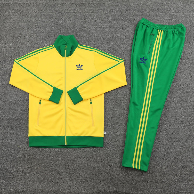 Conjunto Blusa + Calça - Adidas amarelo com verde