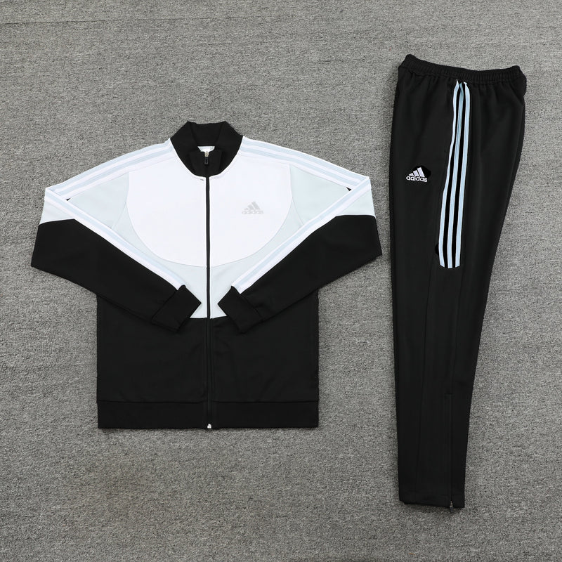 Conjunto Blusa + Calça - Adidas Branco, cinza e preto