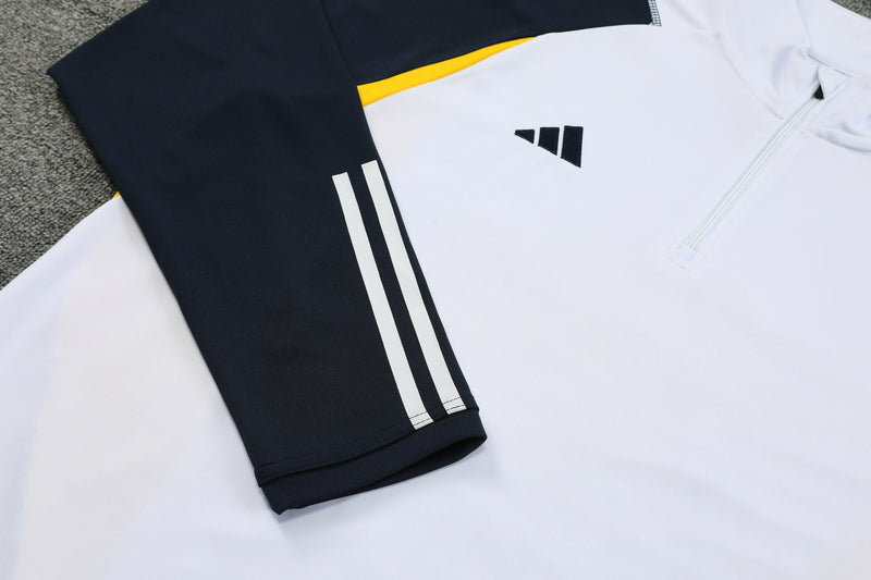 Conjunto Blusa + Calça - Adidas Branco com azul