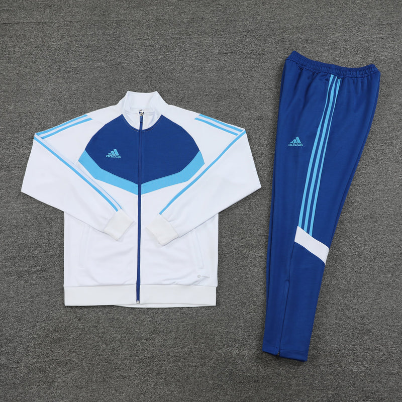 Conjunto Blusa + Calça - Adidas Branco com azul II