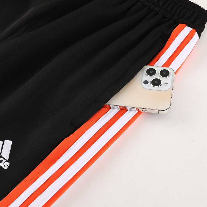 Conjunto Blusa + Calça - Adidas Laranja, branco e preto