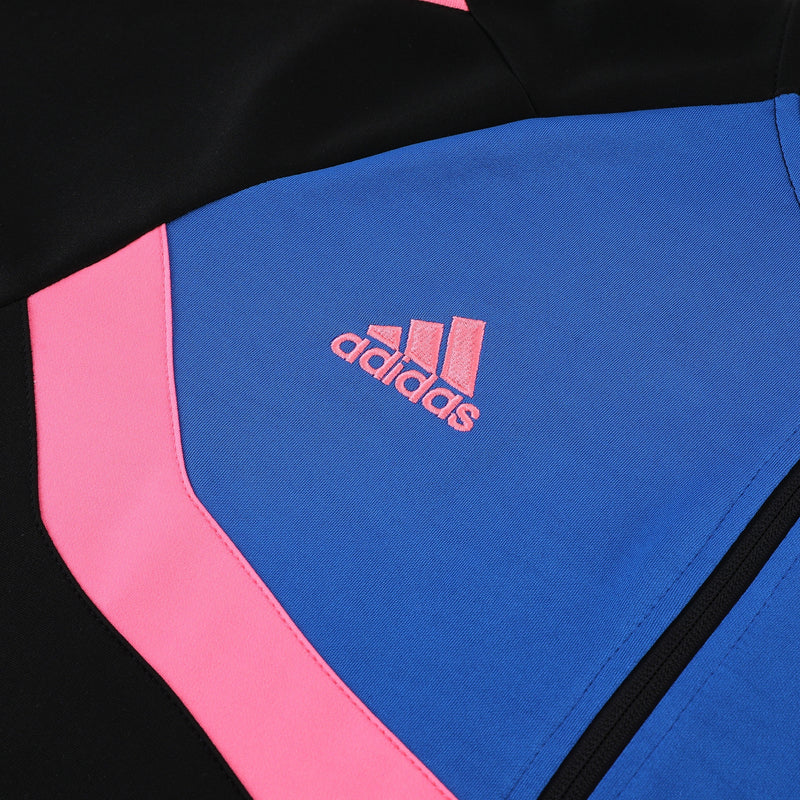 Conjunto Blusa + Calça - Adidas Preto, azul e rosa