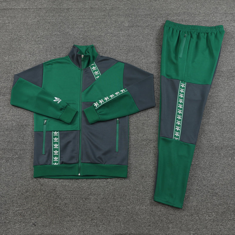 Conjunto Blusa + Calça - Adidas Verde com cinza