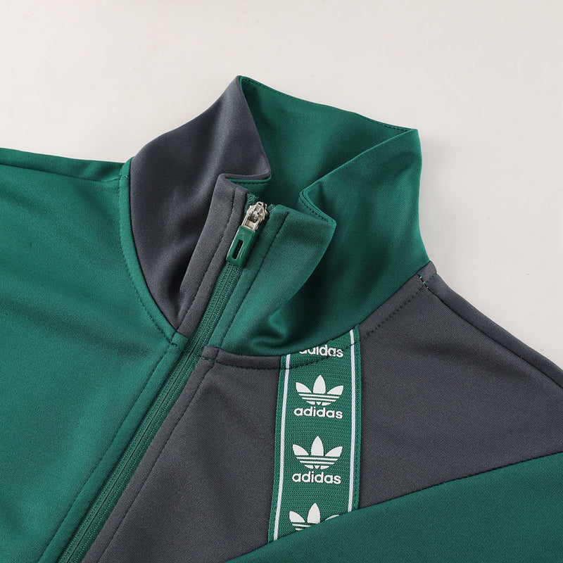 Conjunto Blusa + Calça - Adidas Verde com cinza