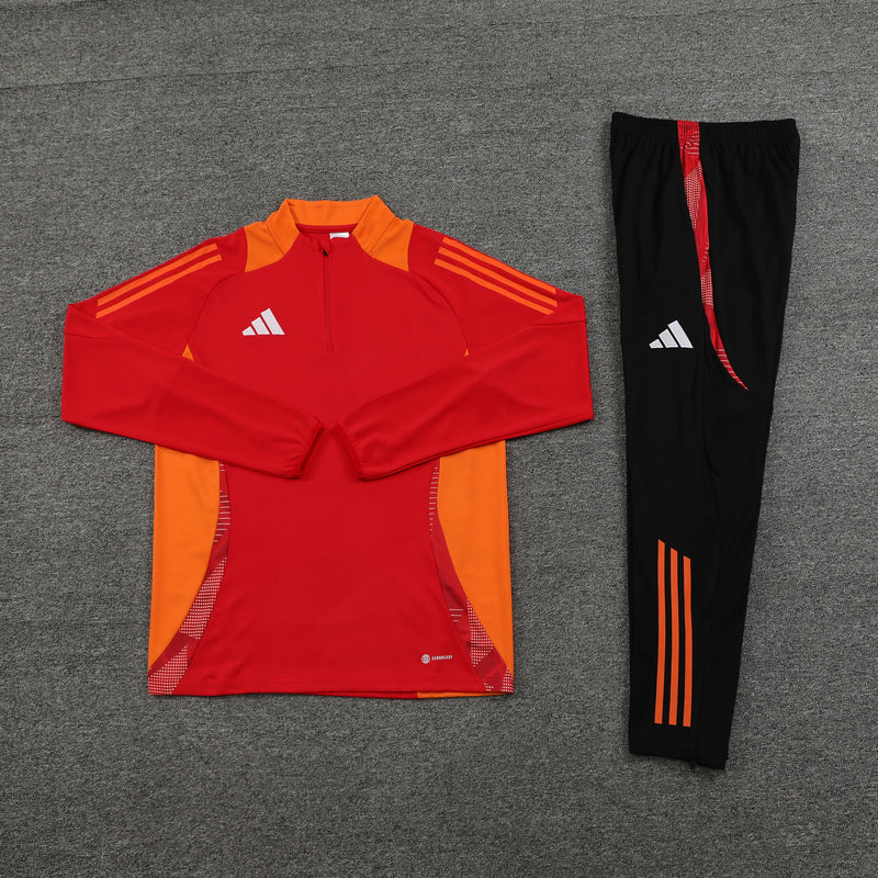 Conjunto Blusa + Calça - Adidas Vermelho, laranja e preto