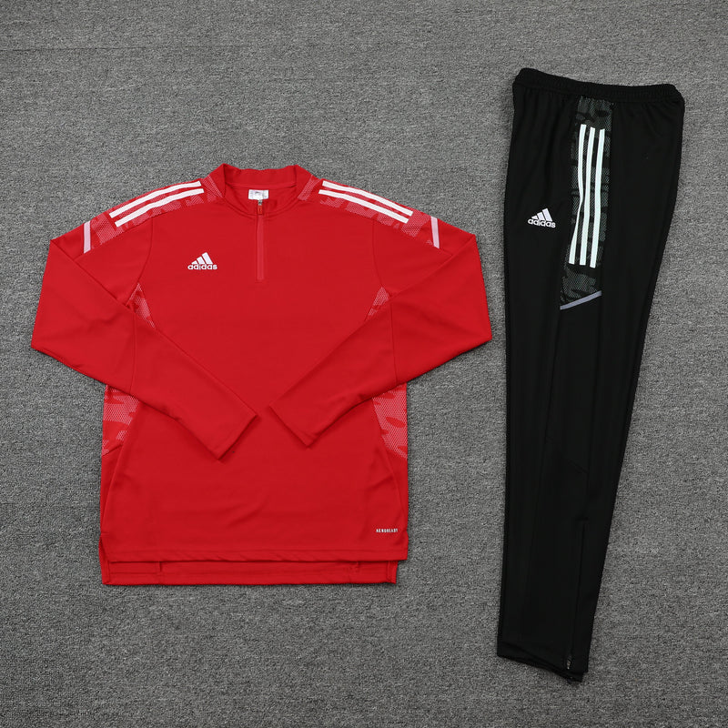 Conjunto Blusa + Calça - Adidas Vermelho com preto IX