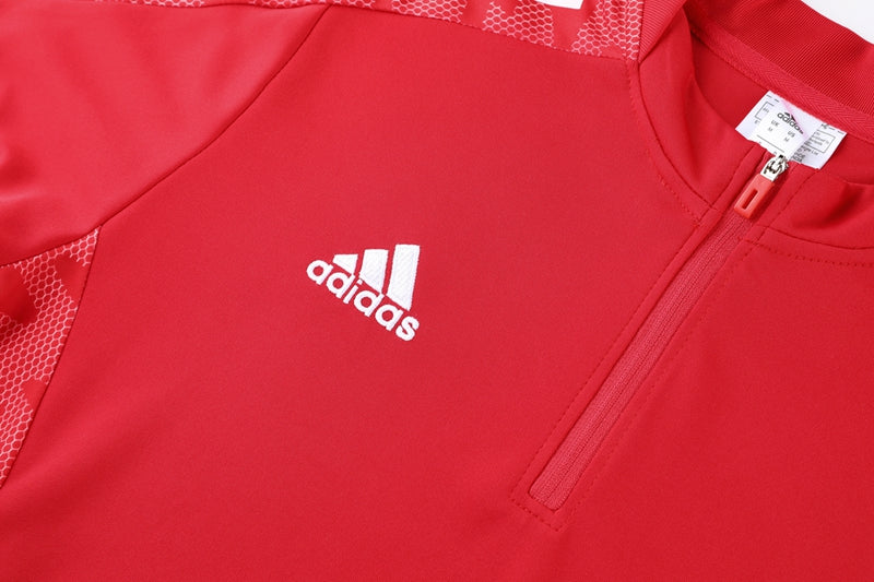 Conjunto Blusa + Calça - Adidas Vermelho com preto IX