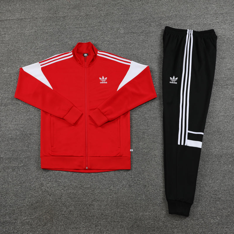 Conjunto Blusa + Calça - Adidas Vermelho com preto V