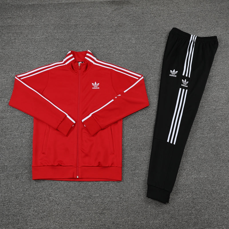 Conjunto Blusa + Calça - Adidas Vermelho com preto XI