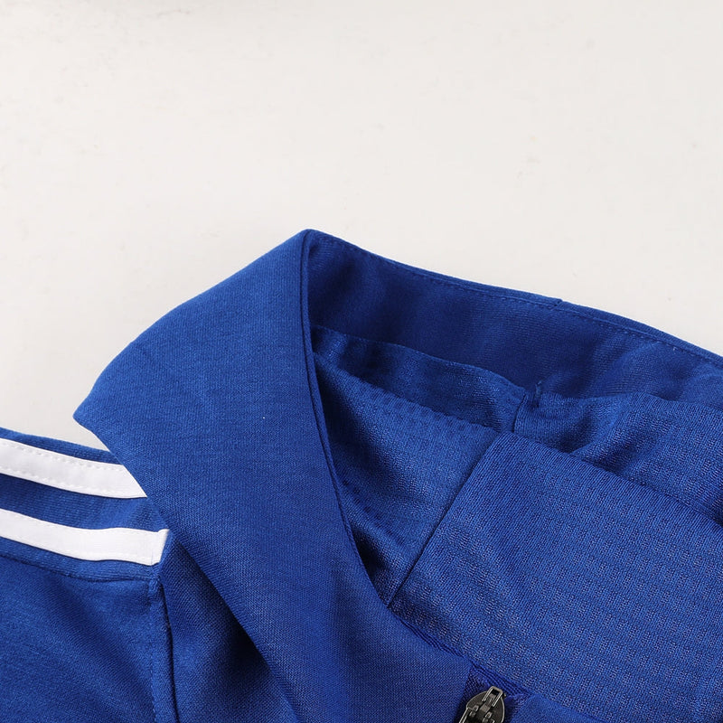 Conjunto Blusa com capuz + Calça - Adidas Azul com azul escuro