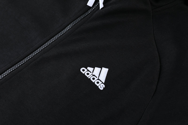 Conjunto Blusa com capuz + Calça - Adidas Preto II