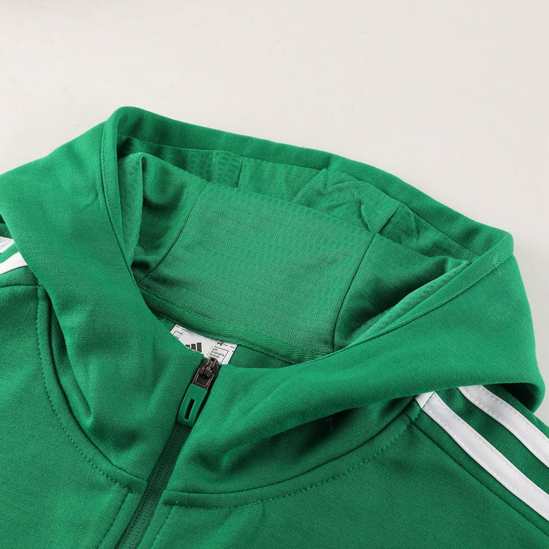 Conjunto Blusa com capuz + Calça - Adidas Verde com preto