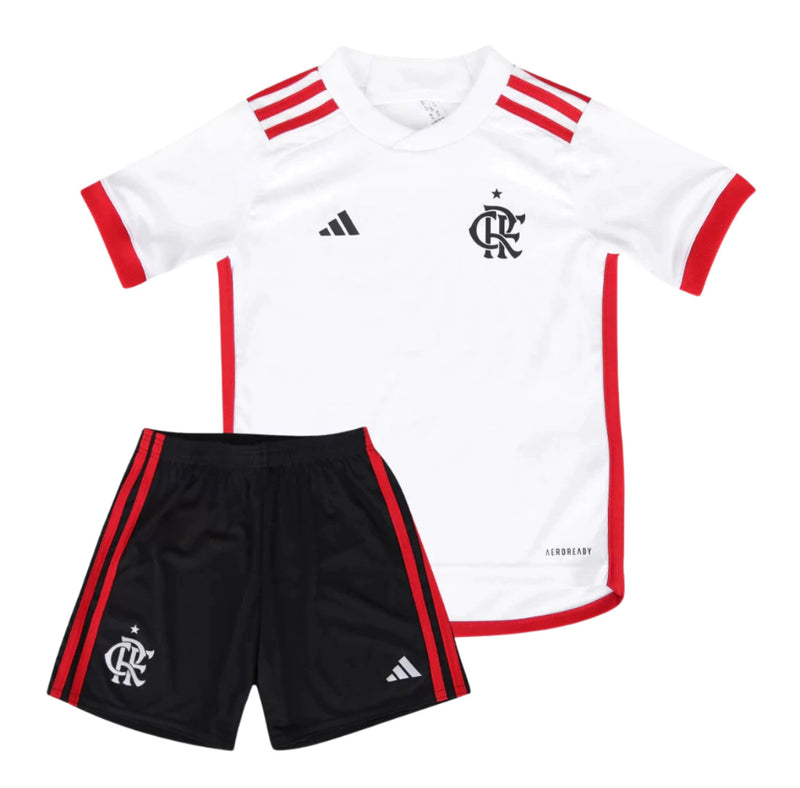 Conjunto Infantil CR Flamengo ll 2024/25 Branco - Modelo Torcedor