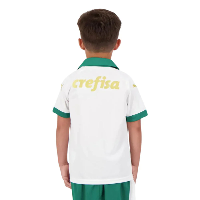 Conjunto Infantil Palmeiras ll 2024/25 Branca - Modelo Torcedor