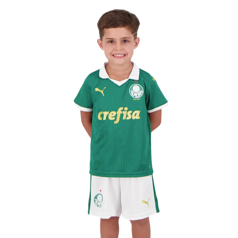 Conjunto Infantil Palmeiras l 2024/25 Verde - Modelo Torcedor