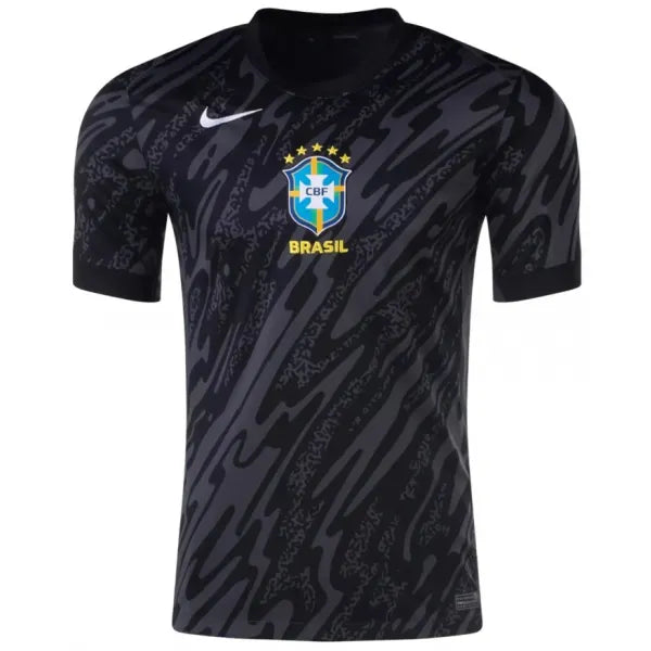 Camisa Seleção Brasil Goleiro l 2024/25 Preta - Modelo Torcedor