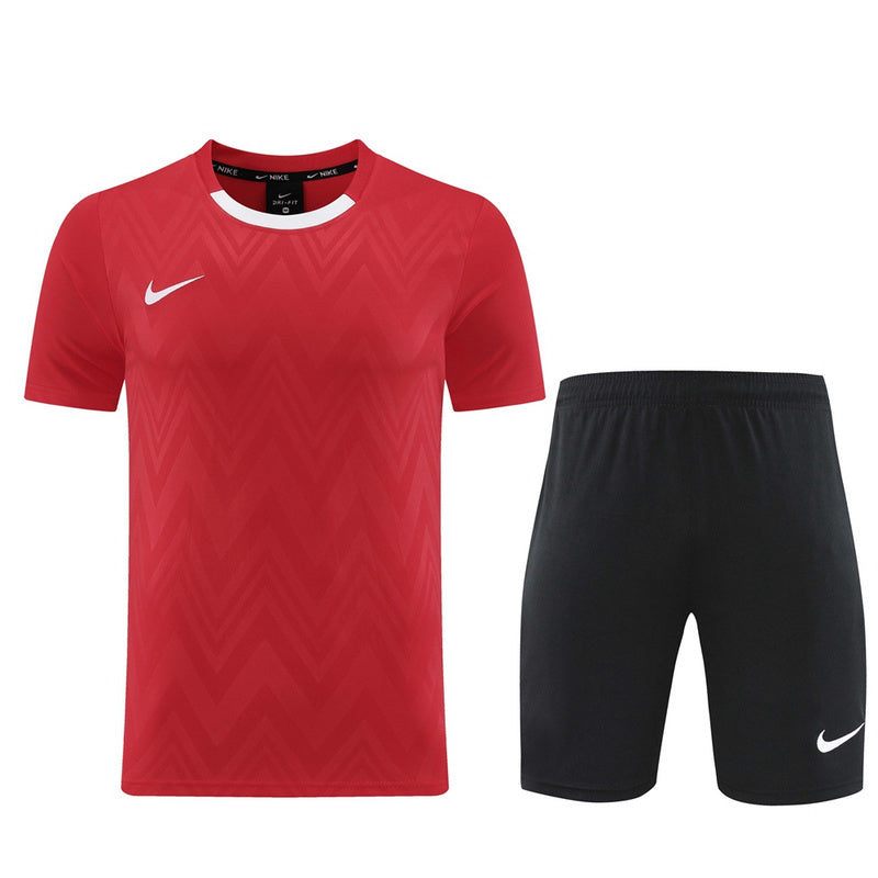 CONJUNTO NIKE BERMUDA E CAMISA VERMELHO/PRETO