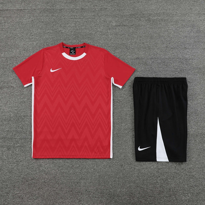 CONJUNTO NIKE BERMUDA E CAMISA VERMELHO/PRETO