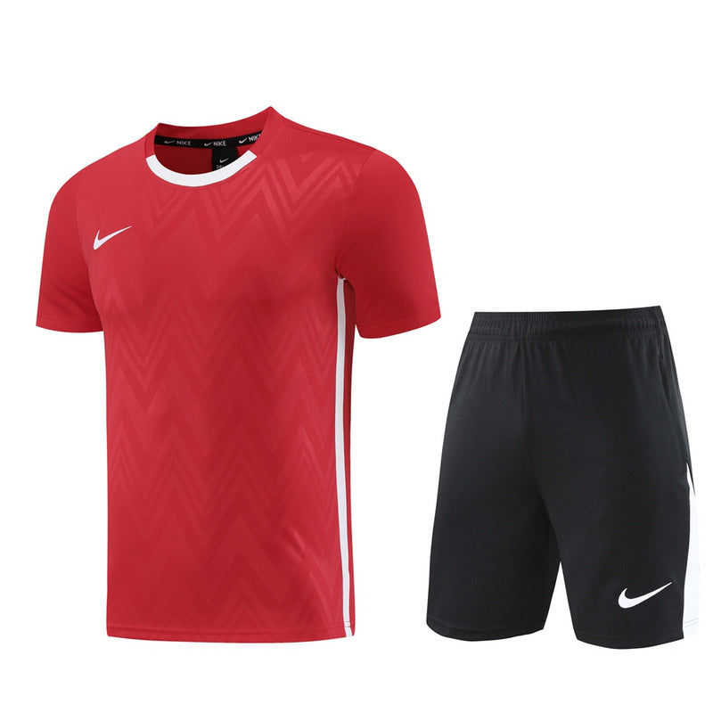 CONJUNTO NIKE BERMUDA E CAMISA VERMELHO/PRETO