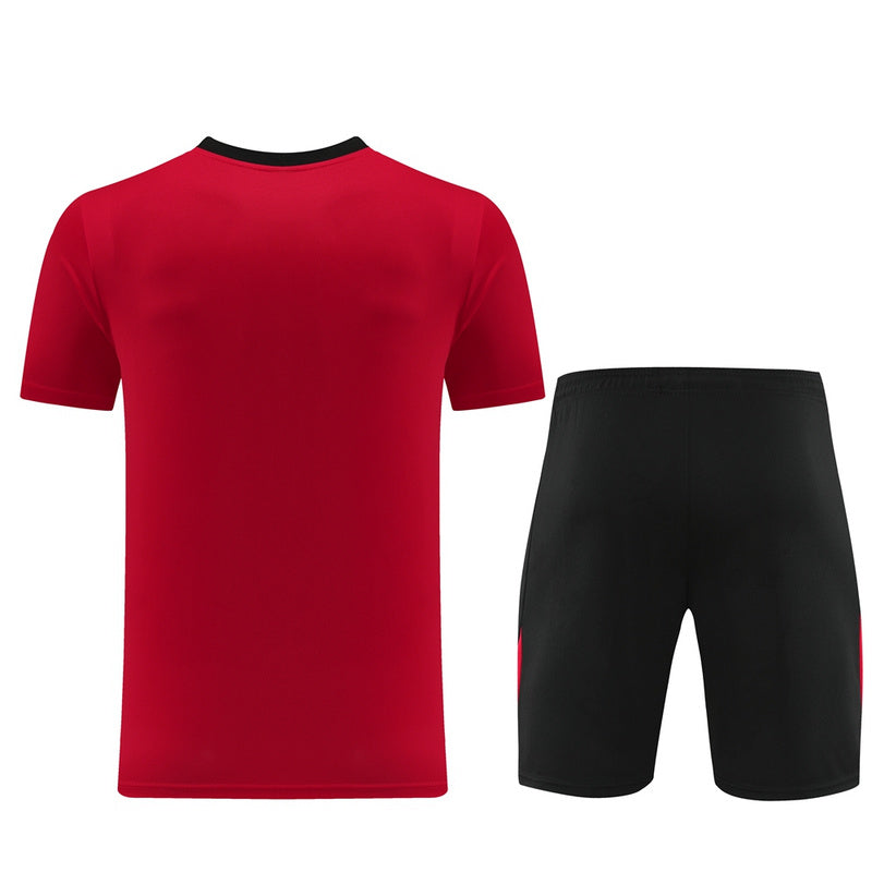 CONJUNTO NIKE BERMUDA E CAMISA VERMELHO/PRETO