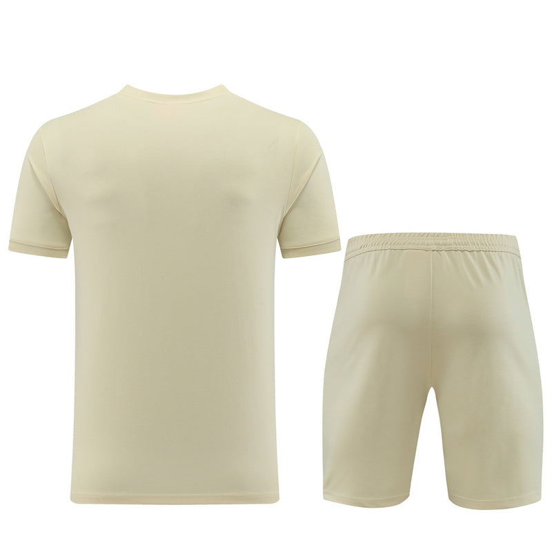 CONJUNTO PUMA ACTIVE BERMUDA E CAMISA BEGE