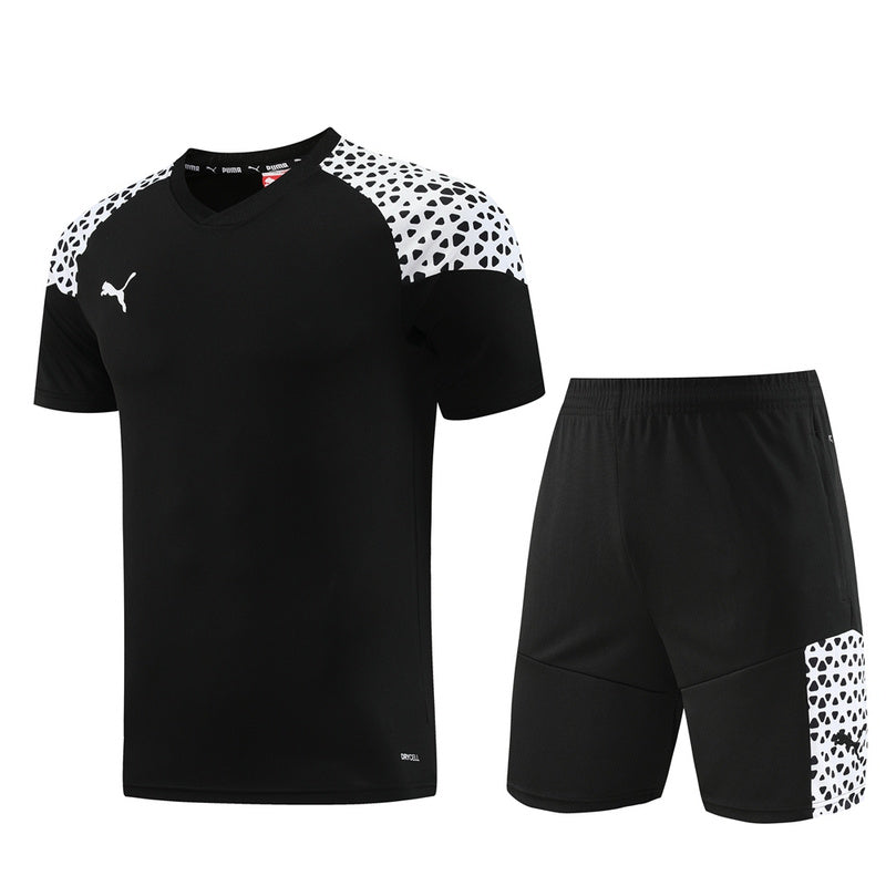 CONJUNTO PUMA FITNESS BERMUDA E CAMISA PRETO