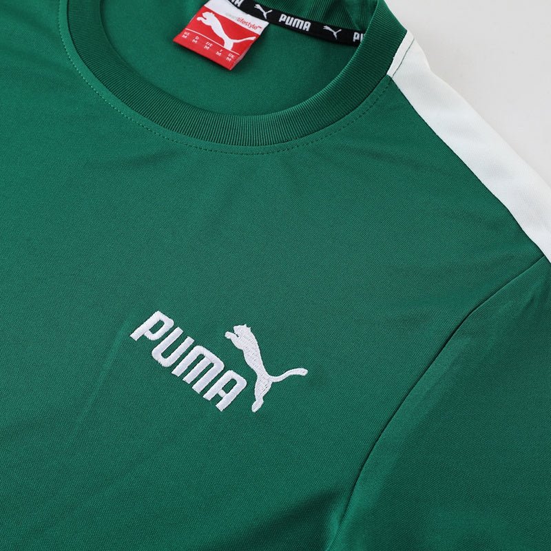 CONJUNTO PUMA ACTIVE BERMUDA E CAMISA VERDE