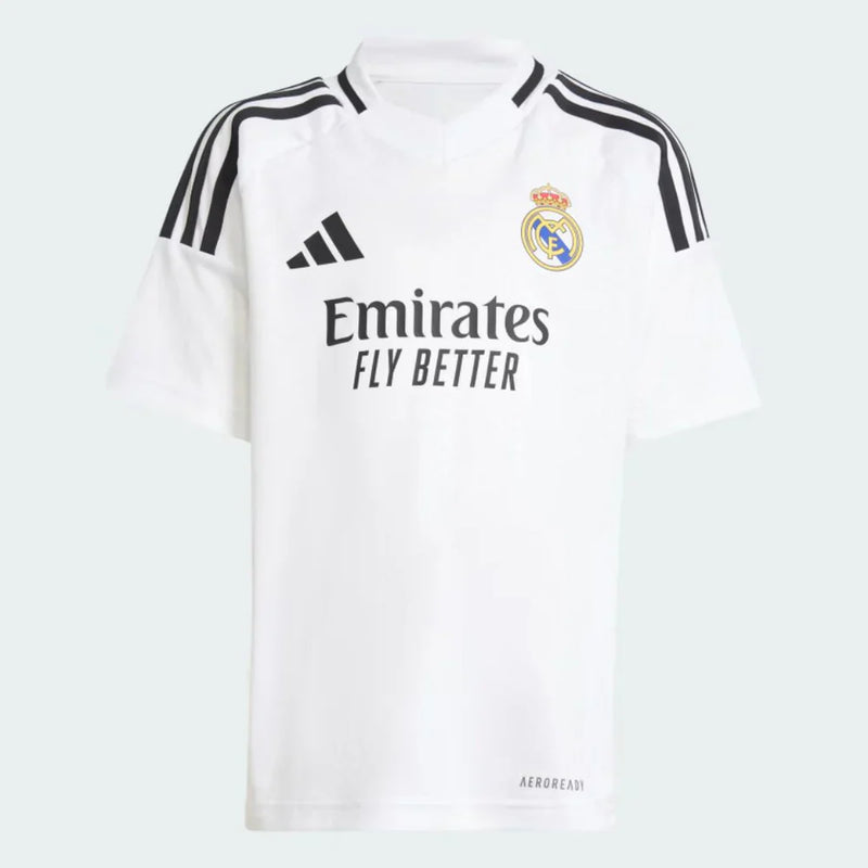 Conjunto Infantil Real Madrid l 2024/25 Branco - Modelo Torcedor