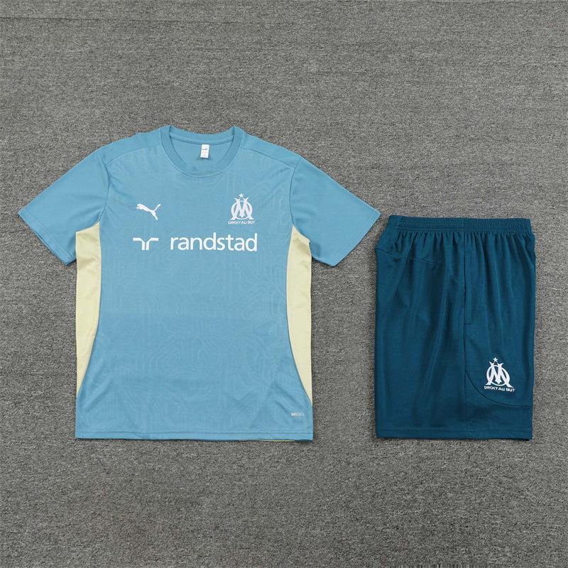 KIT TREINO OLYMPIQUE DE MARSEILLE 24/25 CAMISA E BERMUDA